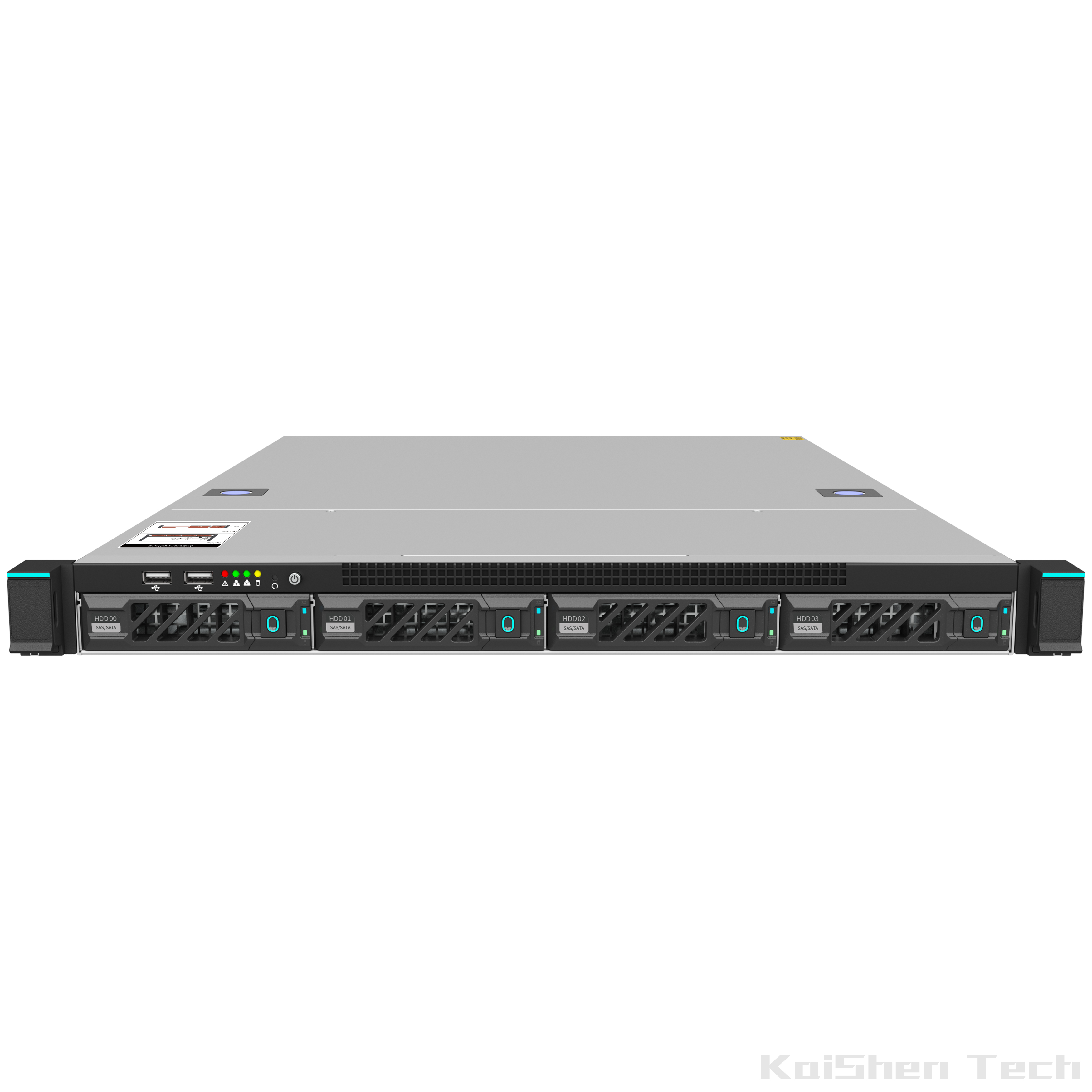 1U 4 Bays 650mm Rack Server Chassis