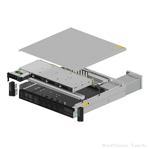 2U 4 Bays Server Chassis